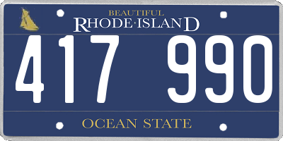 RI license plate 417990