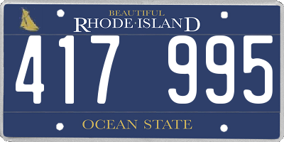 RI license plate 417995