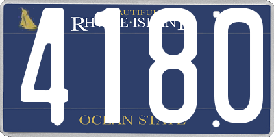 RI license plate 4180