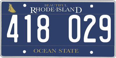 RI license plate 418029