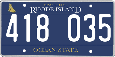 RI license plate 418035