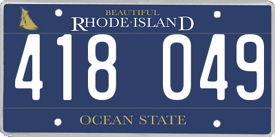 RI license plate 418049