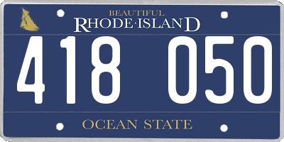 RI license plate 418050