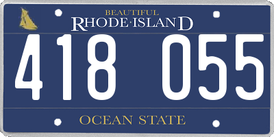 RI license plate 418055