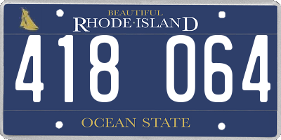 RI license plate 418064