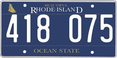 RI license plate 418075