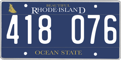 RI license plate 418076