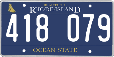 RI license plate 418079