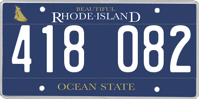 RI license plate 418082