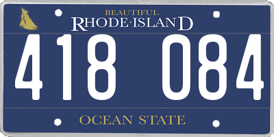 RI license plate 418084