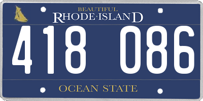 RI license plate 418086