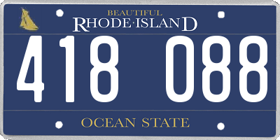 RI license plate 418088