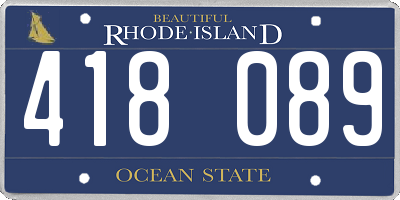 RI license plate 418089