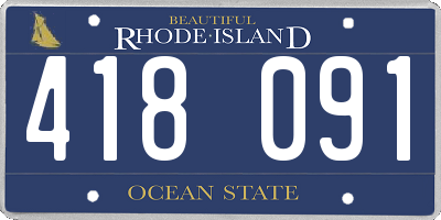 RI license plate 418091