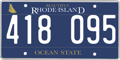 RI license plate 418095