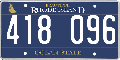 RI license plate 418096