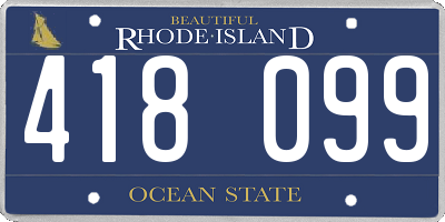 RI license plate 418099