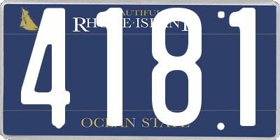 RI license plate 4181