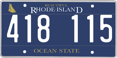 RI license plate 418115