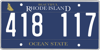 RI license plate 418117