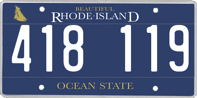 RI license plate 418119