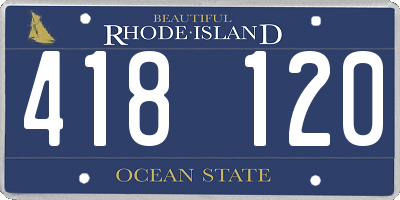 RI license plate 418120