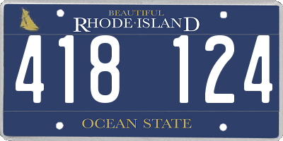 RI license plate 418124