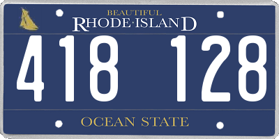 RI license plate 418128