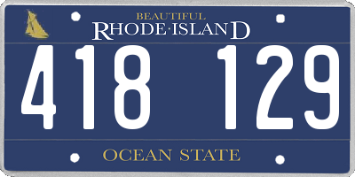RI license plate 418129