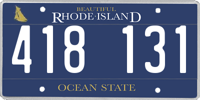 RI license plate 418131
