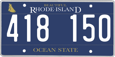 RI license plate 418150