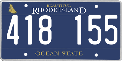 RI license plate 418155