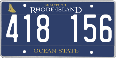 RI license plate 418156