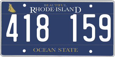 RI license plate 418159