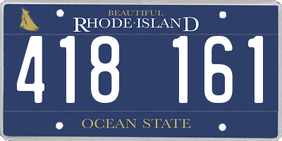RI license plate 418161