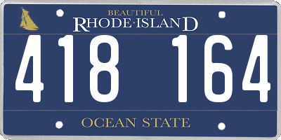 RI license plate 418164