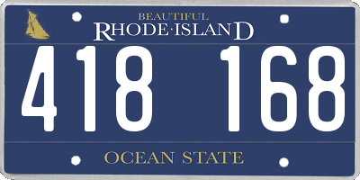 RI license plate 418168