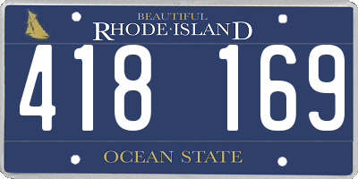 RI license plate 418169