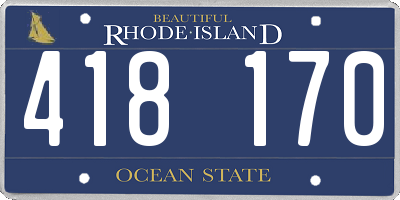 RI license plate 418170