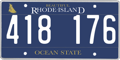 RI license plate 418176