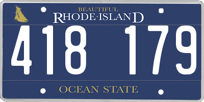 RI license plate 418179