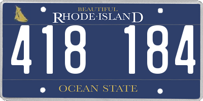 RI license plate 418184