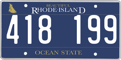 RI license plate 418199
