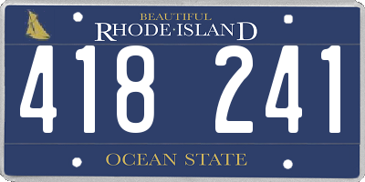 RI license plate 418241