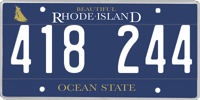 RI license plate 418244