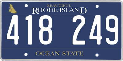 RI license plate 418249