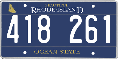 RI license plate 418261