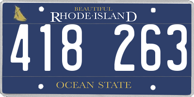 RI license plate 418263
