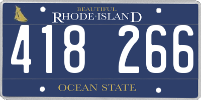 RI license plate 418266