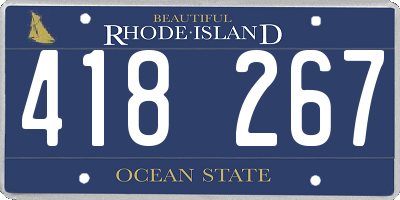 RI license plate 418267